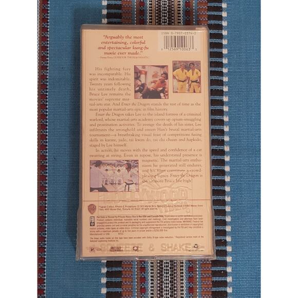 Bruce Lee Enter The Dragon (VHS, 1993)  Martial Arts Action Pre-owned Untested - Picture 2 of 4